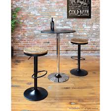 Songmics office stool chair, adjustable height sit stand stool, 360° swivel wobble stool, for office home, black uosc01bk. Dakota Rustic Barstool Overstock 10094628