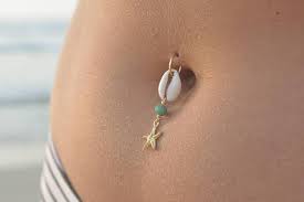 Design Your Own Belly Button Ring Seashell Belly Rings Navel Piercing Belly Button Ring Summer Belly Ring Navel Real Seashell Summer Belly Rings Belly Button Rings Belly Button Piercing Jewelry