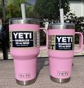 YETI Rambler 1-25 oz mug & 1-35 oz mug w/Straw Lid Power Pink ...
