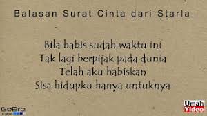Minggu, 11 juli 2021 21:01 Lirik Lagu Balasan Surat Cinta Dari Starla Chords Chordify