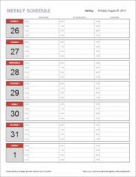70 Free Schedule Planner Templates Word Excel Powerpoint Utemplates
