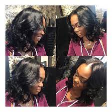 Image May Contain 3 People Quick Weave Hairstyles Messy Bob Hairstyles Hair Styles