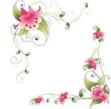 Flower Corner Design Page Borders Pinterest Album Flower Flower Border Flower Frame Flower Doodles