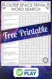 While other questions are easier to answer, which are intended for young children and kids. Outer Space Word Search And Space Trivia Questions Growing Play