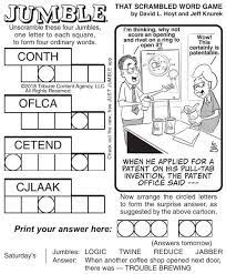 Aug 17, 2010 · jumble words are known as games that can hone one's thinking patterns and memory. Jumble Puzzles Comics Poststar Com