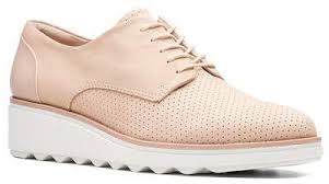 Clarks Sharon Crystal Wedge Derby Nordstrom Rack Leather Shoes Woman Women Oxford Shoes Brown Leather Shoes