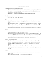 Http Www Evansville Edu Writingcenter Downloads Numbers Pdf