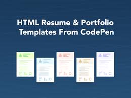 Html preprocessors can make writing html more powerful or convenient. Html Resume Portfolio Templates From Codepen Freebie Supply