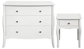 A nightstand with discreet storage is great for when you want to avoid cluttering the surface. Buy Amelie Bedside Table 3 Drawer Chest Set White Bedroom Furniture Sets Argos