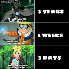 If It Keeps This 3 Pattern Then Will Boruto S Kid If He Gets One Learn Rasengan In 3 Hours Naruto Naruto Shippuden Anime Funny Naruto Memes