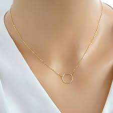 How pure a jewelry item is made of gold is referred to karat. Gold Chain Necklace For Women Round Delicate Minimalist Tiny Circle Necklaces Pendant Simple Jewelry Kolye Bijoux Femme Circle Necklace Gold Chain Necklacechain Necklace Aliexpress