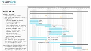 Gantt Chart Mason Life Vr Mason Life Vr