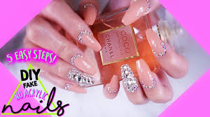 Forever 21 press on nails kiss nail glue. Diy Videos Diy Fake Nails At Home 5 Easy Steps No Acrylic Coco Bling Nails Diy Loop Leading Diy Craft Inspiration Magazine Database