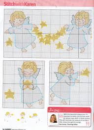 Www.crosstitch.com online printable pattern designed by crosstitch.com. Selection Of Schemes For Embroidery Of Touching Angels With A Cross