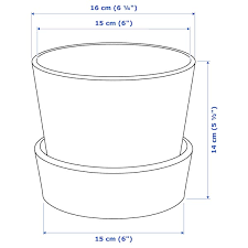 Root trimming involves teasing out the roots from the soil and trimming about 1/3 away, then replanting with fresh soil into the same pot. Ingefara Plant Pot With Saucer Outdoor Terracotta 12 Cm Ikea