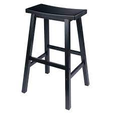 7 seat to back angle: Winsome Wood Satori Saddle Seat Bar Stool 29 Black Finish Walmart Com Walmart Com
