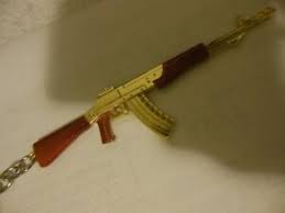 6 pc 4.5 inch ninja throwing knives w/ wrist carrying case. Ak 47 Kalashnikov Keychain Large Size Gold Tone Free Shipping Ebay