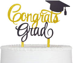 Usa fondant para las de. Amazon Com Decoracion Para Tarta De Graduacion De Felicidades Grad 2021 Dorado Y Negro Toys Games