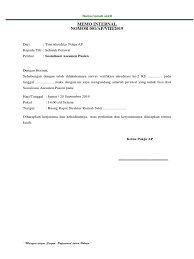 Contoh internal memo pemberitahuan aneka macam contoh. Contoh Memo Internal Perusahaan Doc