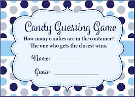 Have guests write their guess of how many candies or other fun items of your choice are in a jar or bottle to win a prize! Candy Guess Baby Shower Game Whale Baby Shower Theme For Baby Boy Navy Gray Celebrate Life Crafts