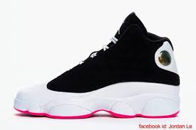 Air Jordan 13 White Black Air Jordan 13 Women Basketball Sneakers Sport Shoes Size 36 40 Black White Upper Pink Bottom Color Air Jordans Retro Air Jordans Jordan Shoes Girls