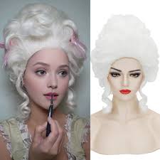 Amazon.com: White Victorian Wig for Rococo Baroque Costume 18th Century  Baroque Wig Hair Fluffy Vintage Beehive Silver Queen Court Wig Heat  Resistant Women Halloween Party Dress Costume Wig : Clothing, Shoes &