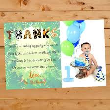 Birthday Thank You Card Jungle Themed Thank You Card Safari Etsy Old Birthday Cards Birthday Thank You Cards Jungle Birthday Invitations