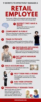 9 Secrets To Effectively Managing Retail Employees Infographic Employee Infographic Retail Marketing Retail Business Ideas