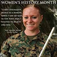 Cpl. Brian Navin, a trumpet player for the U.S. Marine