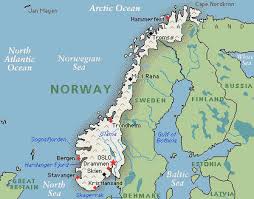 Satellite image of larvik, norway and near destinations. Norway Map Norway