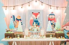 Birthday Party Ideas For 2 Year Old Boy In Winter Winter Woodland Birthday Party Kara S Party Ideas Woodland Birthday Party Winter Woodland Birthday Party Winter Woodland Birthday