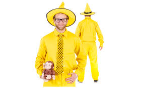 At this critical juncture the man with the yellow hat suddenly appears, saving his little friend from punishment by holding up the almost forgotten letter. Amazon Com Curious George Man In The Yellow Hat Deluxe Costume Set Clothing