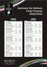 Six nations tickets available here on the official website of live rugby tickets. Guinness Six Nations 2020 2021 Fixtures Announced Ruck