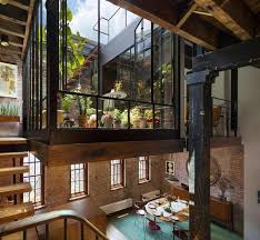 The Old Factory Is Transformed Into A Stylish Loft With Private Garden Maison Loft Moderne Architecture