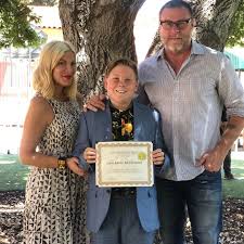 Tori spelling, los angeles, ca. Dean Mcdermott Comforted Son Liam After Body Shaming People Com