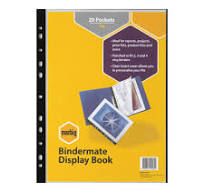 Marbig Bindermate Display Book A4 20 Pocket for Ring Binder ...