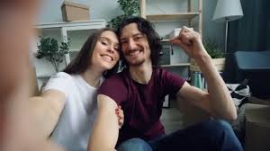 Stolen home video cynthia gets nailed by her boyfriend. Pov Of Cute Couple Taking Selfie At Home With New House Keys Showing Thumbs Up Video By C Silverkblack Stock Footage 256205556