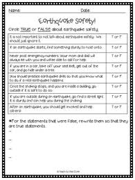 Free Earthquake Safety Poster And Activities Earthquake Safety Safety Posters Geography Lessons
