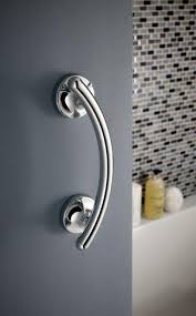 The Delta 9 Polished Chrome Traditional Curved Assist Bar Adds A Functional Design And A Decorat Handicap Bathroom Handicap Bathroom Design Bathrooms Remodel