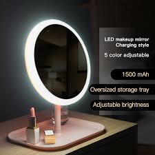 Mirror Makeup Mirror With Led Lights Female Portable Led Mirror Live Fill Led Mirror Charging Table Makeup Light Small Mirrors Makeup Mirrors Aliexpress