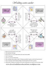 Downloadable Cootie Catchers Cootie Catcher Cootie Catcher Template Wedding Games