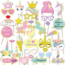 Paillettes Licorne Accessoires Photobooth Anniversaire Masquerade Accessoires De Decoration Anniversaire Photo De Fete Accessoires Photobooth