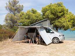 Die befestigung an der rollmarkise der vw t6.1/t6/t5 california ist kinderleicht: Brandrup Rollmarkisen Seitenwand Fur Die Original Volkswagen T6 T5 California Markise Mahag Shop Cu Campervan Accessories Vw Campervan Campervan Awnings