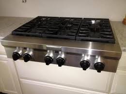 6 burner gas rangetop, commercial style