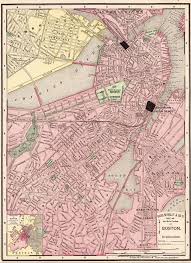 1901 Antique Boston Map Vintage Map Of Boston Massachusetts City Map 6018 Boston Map Boston City Map Antique Map