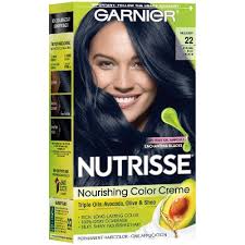 Garnier Nutrisse Nourishing Color Creme 22 Intense Blue Black In 2020 Blue Black Hair Color Hair Color Hair Color For Black Hair