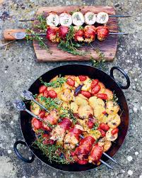 Jamie Oliver On Instagram My Chicken Skewers Wrapped In Prosciutto With Salsa Verde Stuffing Pota Free Chicken Recipes Chicken Skewers Chicken Thigh Recipes