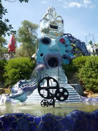 Niki De Saint Phalle Tarot Garden Tuscany Italy Pictured Is The Wheel Of Fortune With The Emperors Space Ship O Glass Art Projects Public Art Italy Pictures