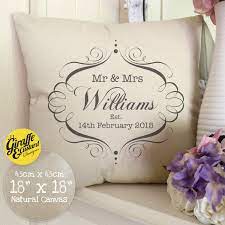 Personalised Wedding Cushion Cover Mr And Mrs Bride And Etsy Wedding Cushion Cushion Cover Designs Wedding Pillows