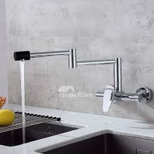 modern brass pot filler kitchen faucet
